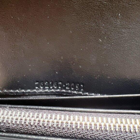 Gucci 762167 Mini Joan Double GG Logo Leather Black Bifold Long Wallet - NEW - Picture 7 of 7